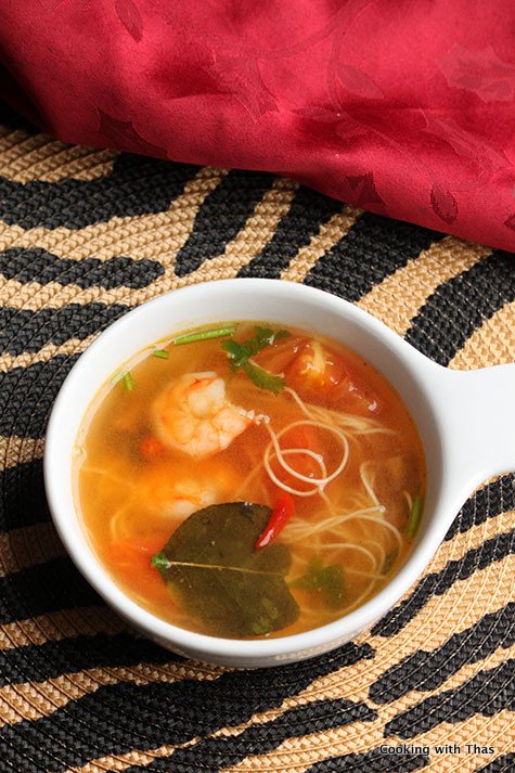thai soup with rec curry paste