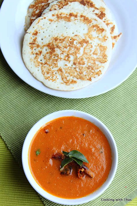 green pepper and tomato chutney