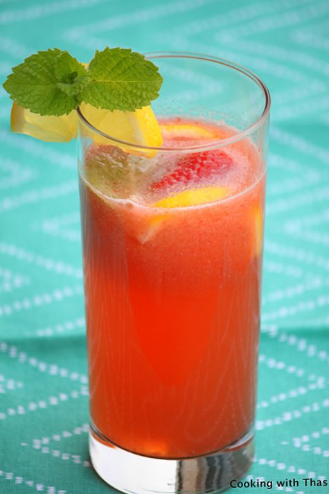 Coconut water strawberry soda
