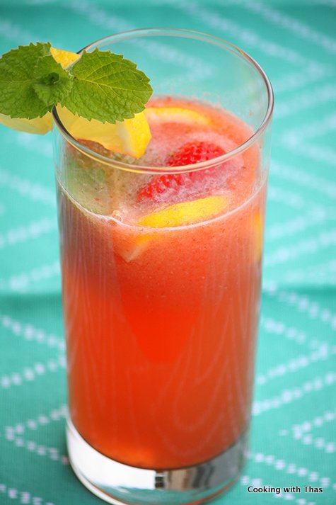 coconut-water strawberry soda