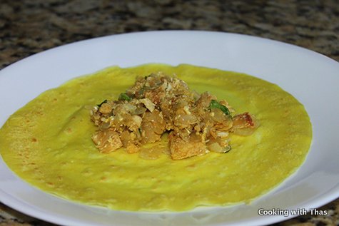 chicken filling in crepes