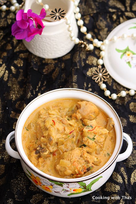 Mughlai chicken and saffron-Korma