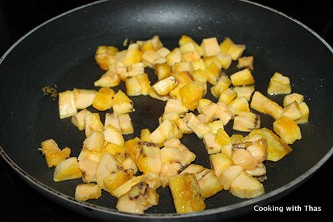 roasting plantain
