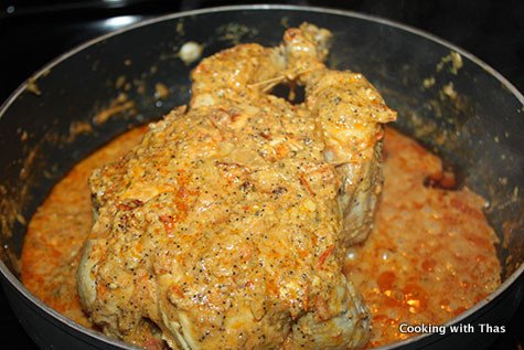 making mughlai whole chicken