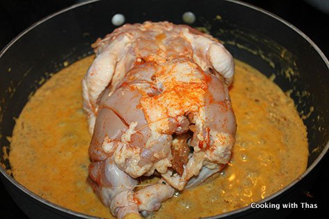 whole chicken in gravy