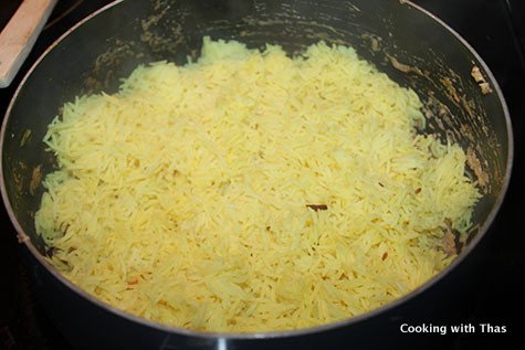 layering with rice