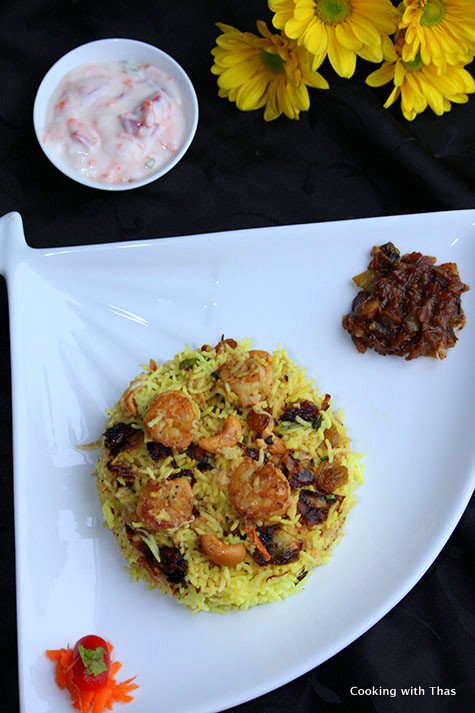 shrimp biryani