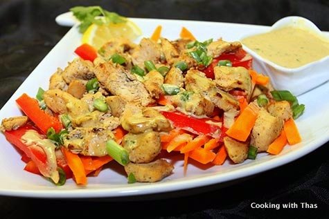 Chicken Salad with Peanut butter dressing