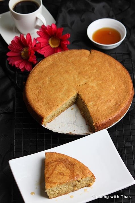 Maple-plantain cake