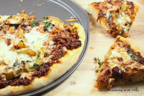 Ground-beef-Pizza