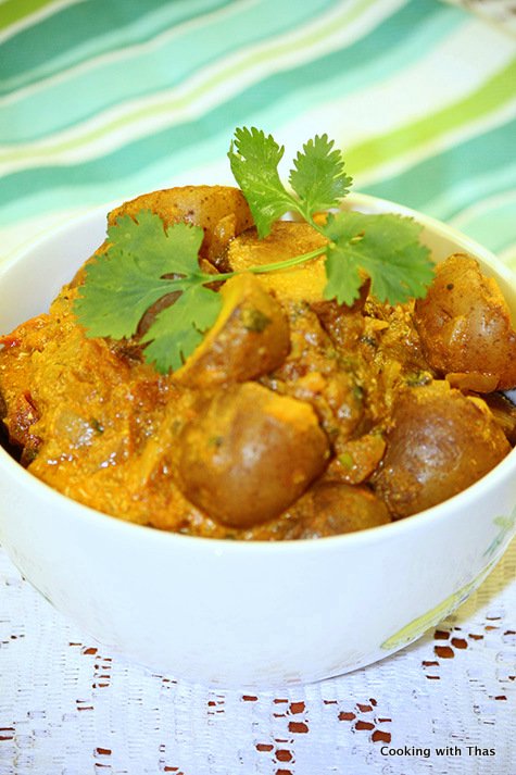 Potato Masala or Potato in Yogurt gravy