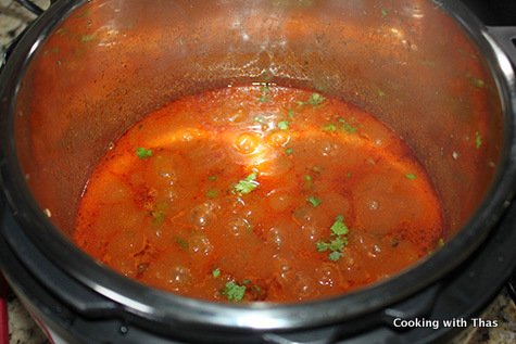 Instant Pot- making-ground beef-stew