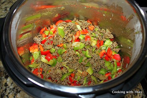 Instant Pot- red pepper and green pepper